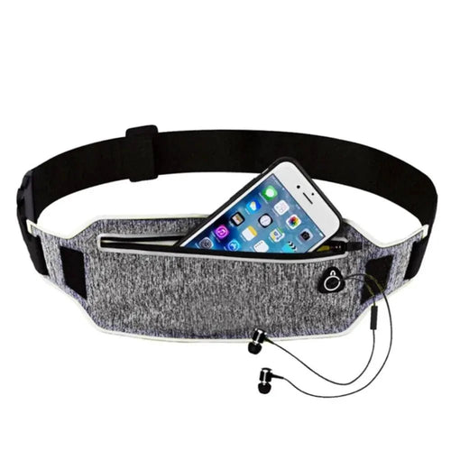 Mandotos Jogger's Essential Waist Belt in black, adjustable with a sleek design for comfortable everyday wear.