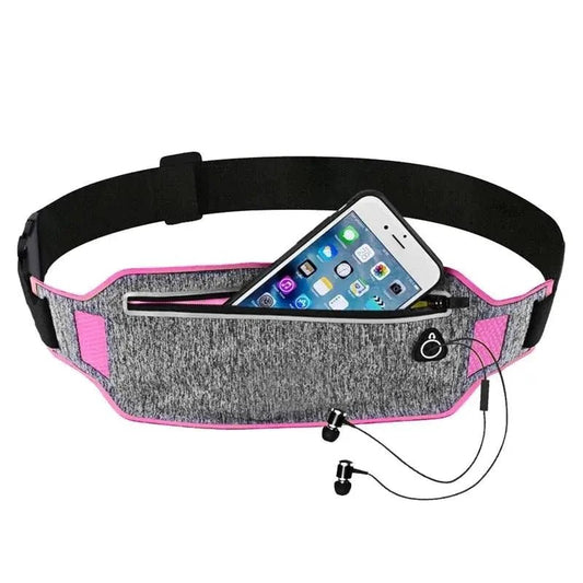 Mandotos Jogger's Essential Waist Belt in black, adjustable with a sleek design, ideal for active wear and casual outfits.