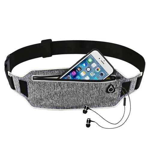 Mandotos Jogger's Essential Waist Belt in black with adjustable buckle, designed for comfortable fit and everyday wear.