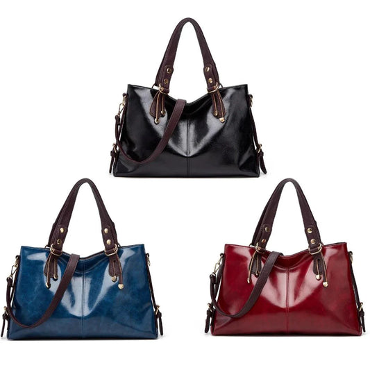 Mandotos Kathie leather tote purse with spacious interior, sturdy handles, and elegant design in natural leather finish.