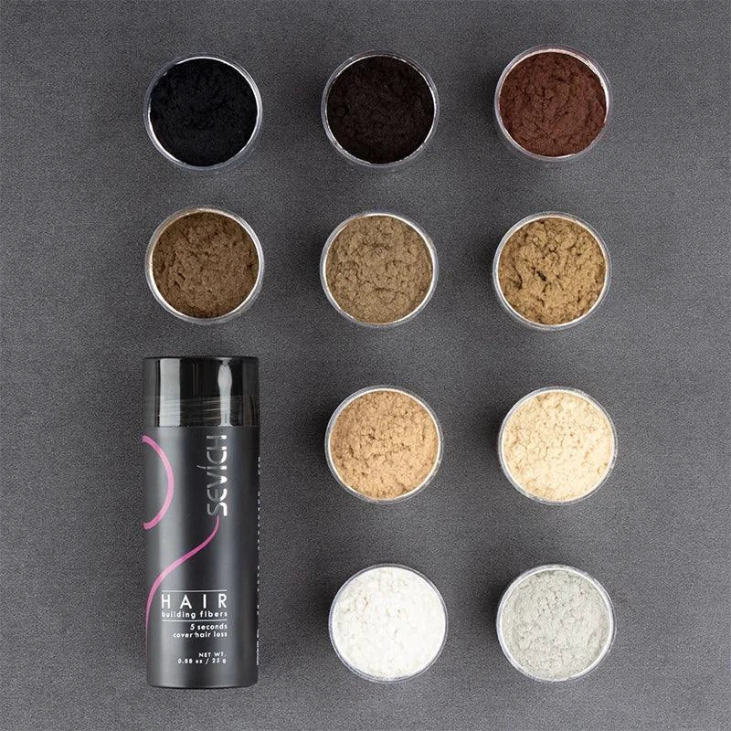Mandotos Keratin Hair Building Fibers 25g thickening powder for fuller, natural-looking hair.
