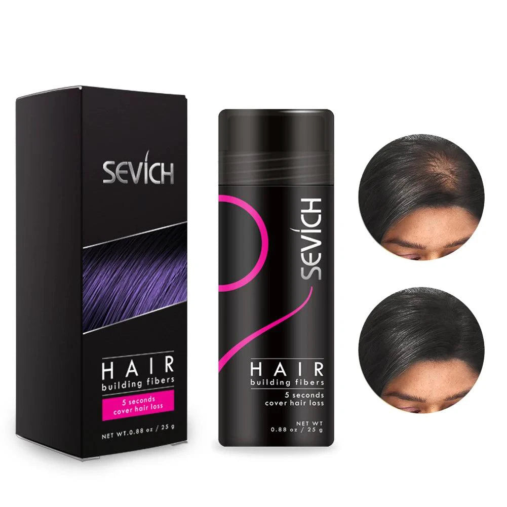 Mandotos Keratin Hair Building Fibers 25g thickening powder for fuller, natural-looking hair enhancement.
