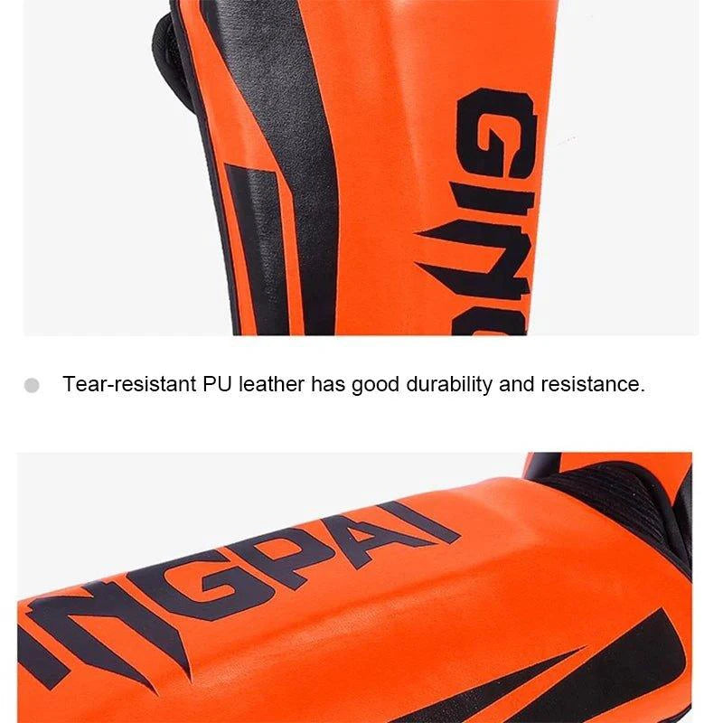 Mandotos kickboxing shin guards for Muay Thai, padded leg protectors for added safety during training and fights.