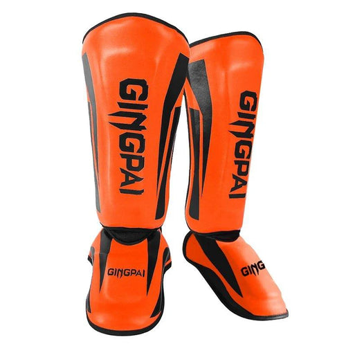 Mandotos kickboxing shin guards and Muay Thai leg protectors designed for martial arts training and fight protection.