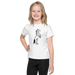 Kids full print comfort tee by MANDOTOS featuring colorful cartoon characters on soft fabric for everyday wear.