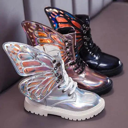 Kids winter shoes by MANDOTOS, featuring insulated waterproof design with sturdy soles and cozy lining for cold weather.