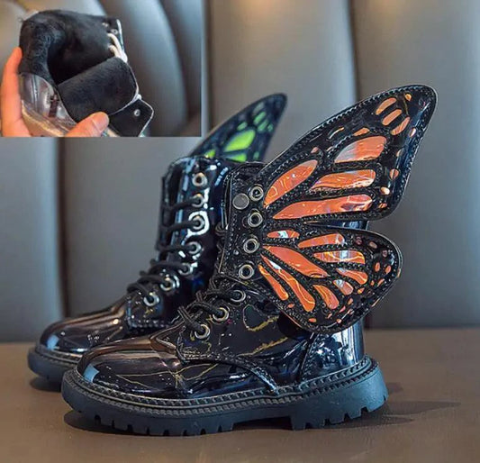 Kids winter shoes by MANDOTOS featuring warm insulation, durable soles, and stylish design for cold weather outdoor wear.