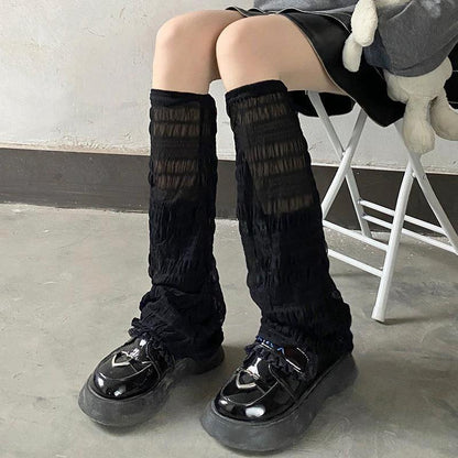Mandotos knitted wool daytime leggings and knee-high socks in warm, cozy material, ideal for comfortable winter wear.