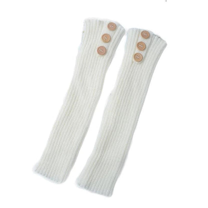 Mandotos knitted wool knee-high leggings and socks set, warm and comfortable for daytime wear, featuring a cozy knit pattern.