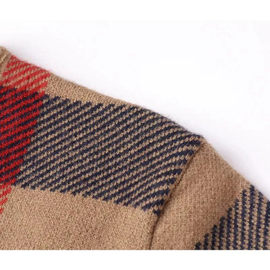Mandotos men's casual knit sweater with a crew neck, featuring a comfortable fit and soft knit fabric for everyday wear.