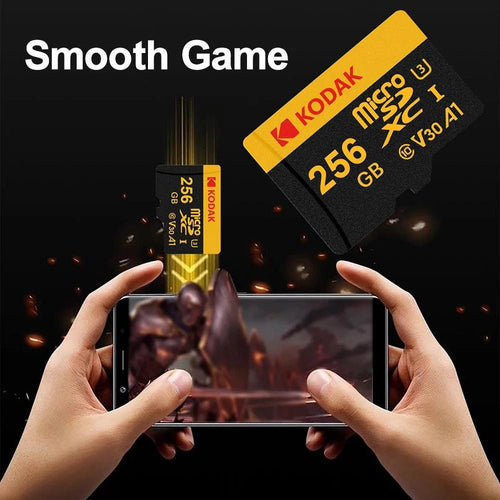 Mandotos KODAK Micro SD memory card with 64GB capacity, U3 V30 A1 speed class, suitable for car camera, PC, and phone use.