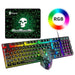 Mandotos Kuiying T6RGB luminous keyboard and mouse set with colorful backlit keys and ergonomic design