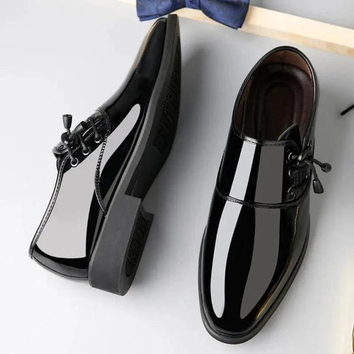 Mandotos men's lace-up leather business casual shoes, featuring classic design and polished finish for professional or casual wear.