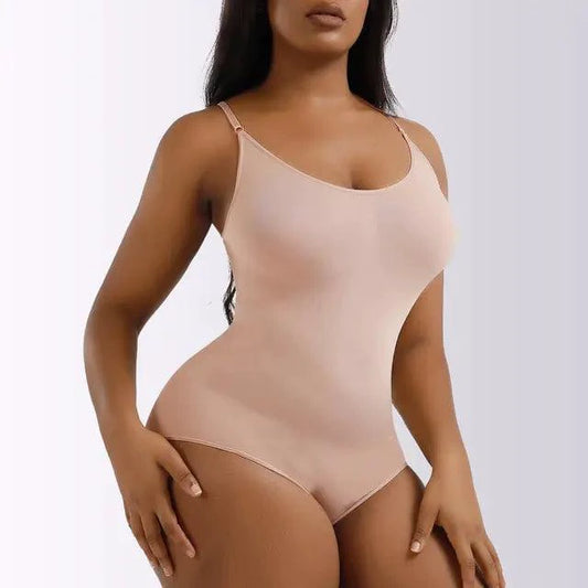 Mandotos ladies' curve-enhancing shaper bodysuit, form-fitting with smooth fabric, designed to shape and support the waist and hips.