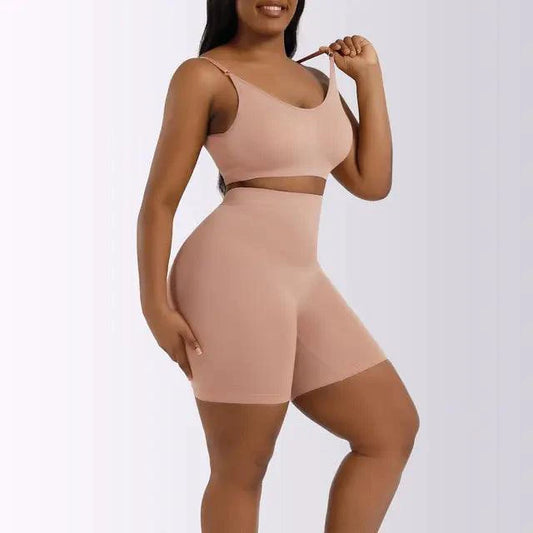Mandotos ladies' curve-enhancing shaper bodysuit, form-fitting with adjustable straps and seamless design for a smooth silhouette.