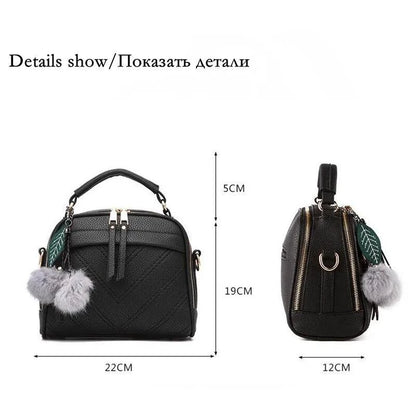 Elegant ladies' luxury leather handbag by MANDOTOS with sleek design and high-quality craftsmanship.