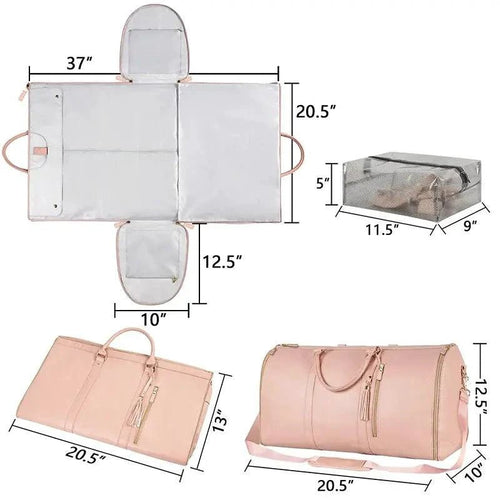 Mandotos ladies' spacious journey duffle bag with multiple compartments and sturdy handles, ideal for travel and weekend trips.