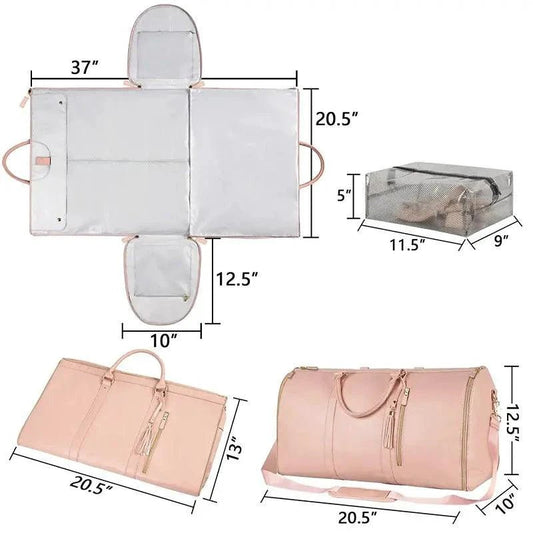 Mandotos ladies' spacious journey duffle bag with multiple compartments and sturdy handles, ideal for travel and weekend trips.