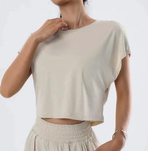 Ladies' Summer Breeze Tee by MANDOTOS, lightweight and breathable summer top in soft fabric, shown on a model.