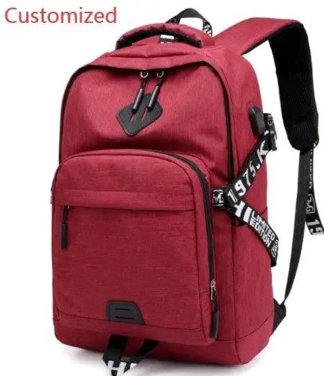 Mandotos laptop backpack with USB charging port, featuring multiple compartments and padded shoulder straps for comfortable carrying.