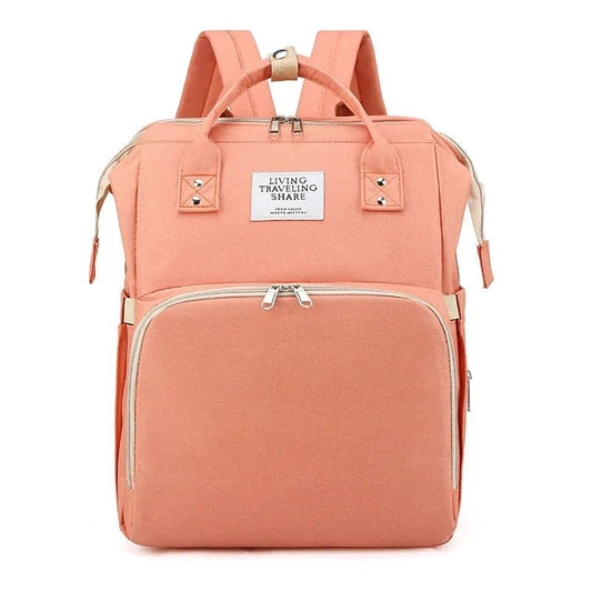 Large-capacity MANDOTOS mommy bag with multiple compartments, sturdy handles, and spacious interior for moms on the go.