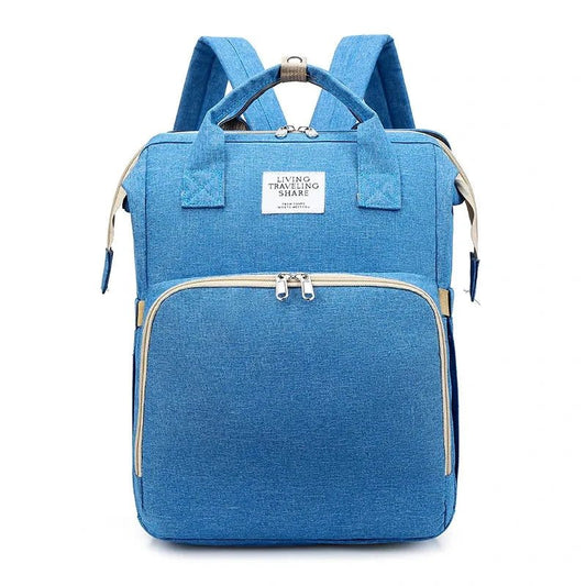 Large capacity MANDOTOS mommy bag with multiple compartments and sturdy handles, designed for convenient parenting and travel.