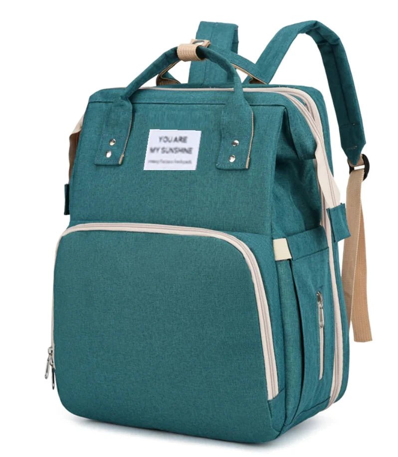 Large-capacity MANDOTOS mommy bag with multiple compartments, spacious interior, and sturdy handles for moms on the go.