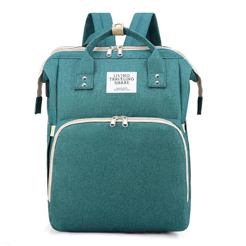 Large-capacity MANDOTOS mommy bag with multiple compartments and adjustable straps for moms on the go.