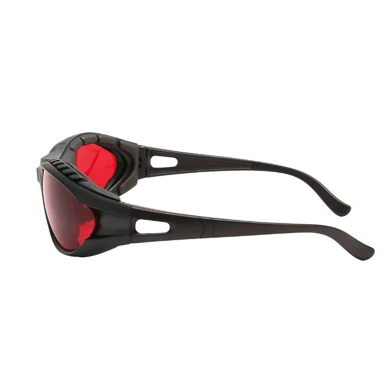 Mandotos LaserGuard OD5 protection glasses with 500-550nm and 590nm lenses, designed for laser safety and eye protection.