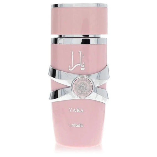 Mandotos LATTAFA Yara Eau de Toilette for women, 3.4 fl oz, long-lasting floral fragrance with elegant bottle design.
