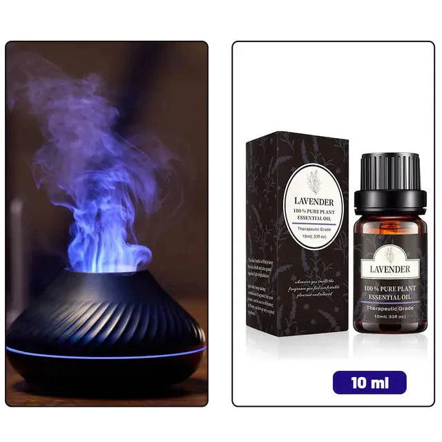 Mandotos Lava Glow Essential Oil Nebulizer displaying a sleek design with glowing lava-like accents and mist output.