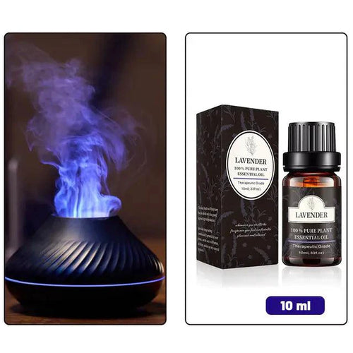 Mandotos Lava Glow Essential Oil Nebulizer displaying a sleek design with glowing lava-like accents and mist output.