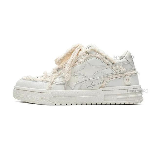 Mandotos leather casual sneakers with white laces and sleek design, perfect for everyday comfortable footwear.