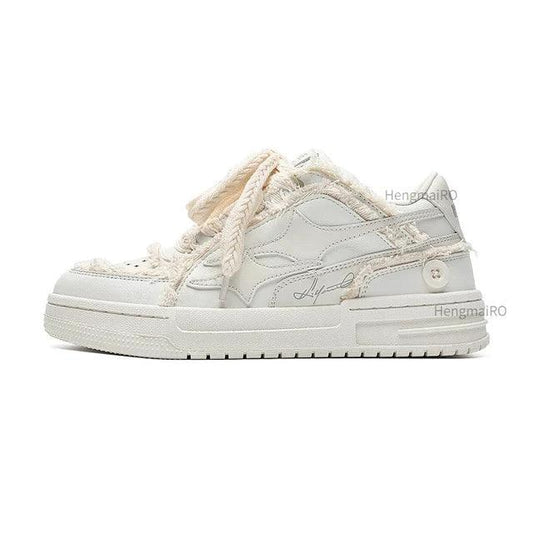 Mandotos leather casual sneakers with white soles, stylish and comfortable footwear for everyday wear.