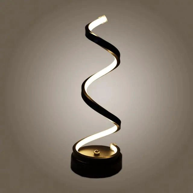 Mandotos LED Elegance Spiral Desk Light with sleek design and adjustable arm, ideal for modern workspace illumination.