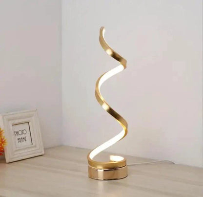 Mandotos LED Elegance Spiral Desk Light with adjustable brightness and modern design, suitable for office or study spaces.