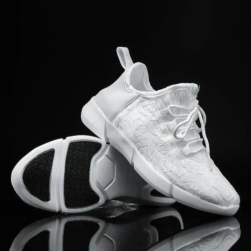 Mandotos LED fiber optic shoes with illuminated soles and colorful light effects, perfect for dance and nightlife wear.