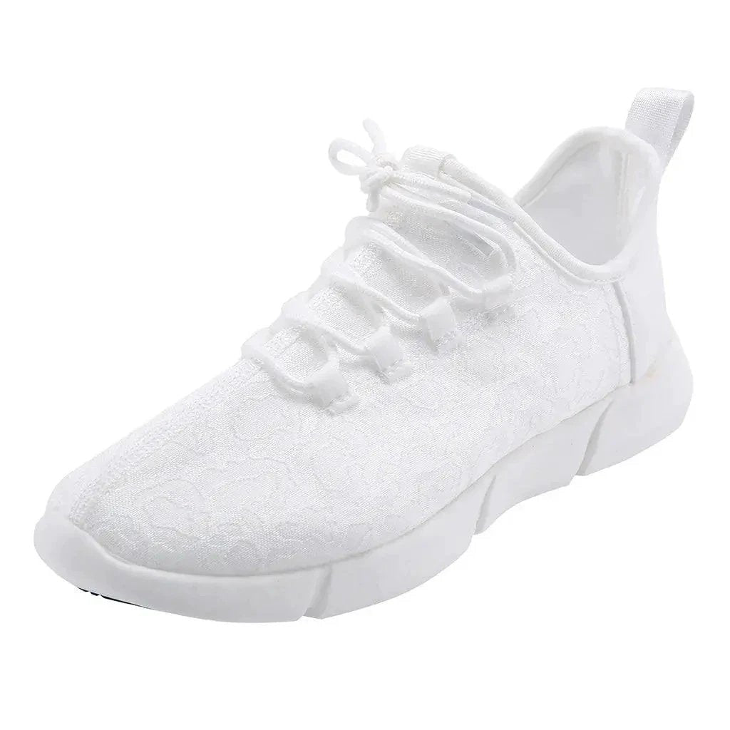 Mandotos LED fiber optic shoes with illuminated soles and vibrant light effects, designed for stylish nighttime wear.