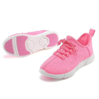 Mandotos LED fiber optic shoes with illuminated soles and colorful light displays, designed for stylish lighting effects.