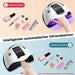 Mandotos LED UV gel nail curing lamp with digital display and adjustable settings for professional nail art application