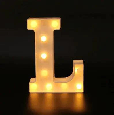 Mandotos luminous letter lights spelling out "LOVE" with warm LED glow, perfect for decorative room lighting.