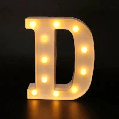 Mandotos luminous letter lights displaying glowing, customizable alphabet letters for decorative room lighting.