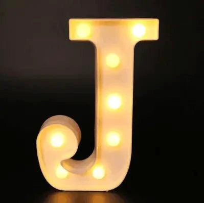 Mandotos luminous letter lights spelling out decorative characters on a wall, ideal for room decor and ambient lighting.