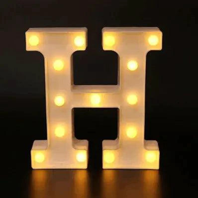 Mandotos luminous letter lights spelling out words, decorative LED alphabet lights for room decor and ambiance, close-up view.
