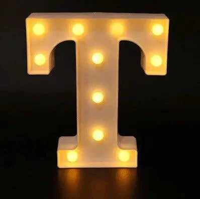 Mandotos luminous letter lights displaying glowing characters for decorative lighting and room ambiance.