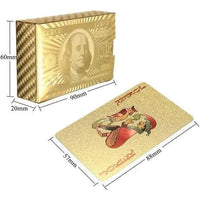Mandotos Luxe Golden Silver Poker Cards featuring elegant gold and silver design, perfect for poker and card games.