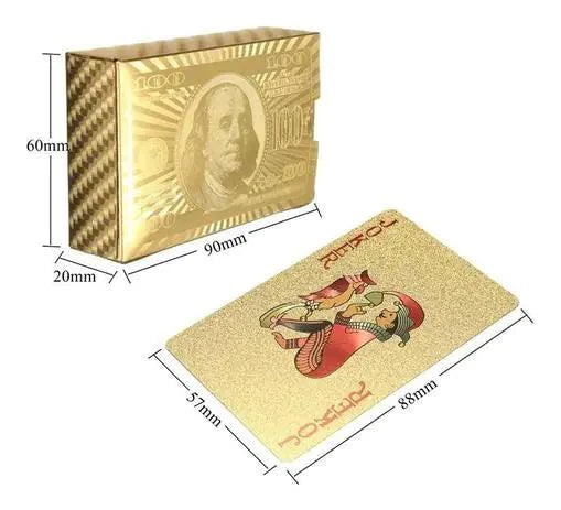 Mandotos Luxe Golden Silver Poker Cards featuring elegant gold and silver design, perfect for poker and card games.