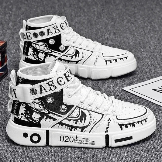 Mandotos Luxe Leather Sneakers featuring sleek design, white leather upper, and casual style for everyday wear.