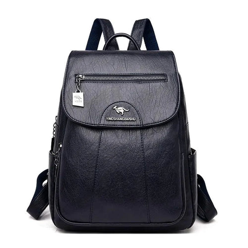 Mandotos luxury embossed leather backpack with sleek design, featuring textured surface and sturdy straps for stylish everyday use.