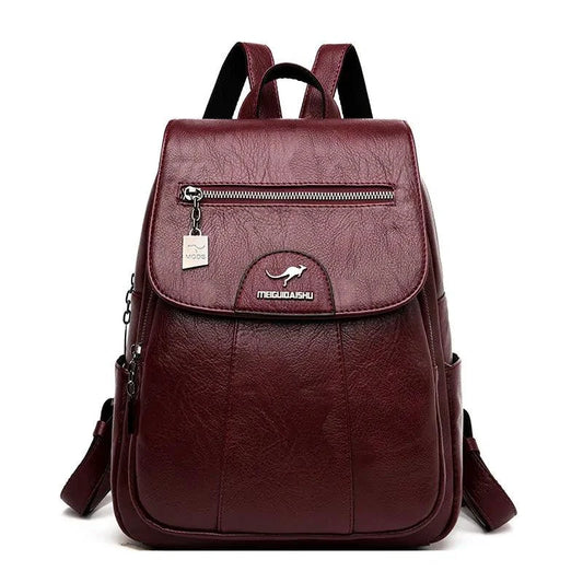 Luxury embossed leather backpack by Mandotos featuring a stylish design, sturdy straps, and textured surface for everyday use.